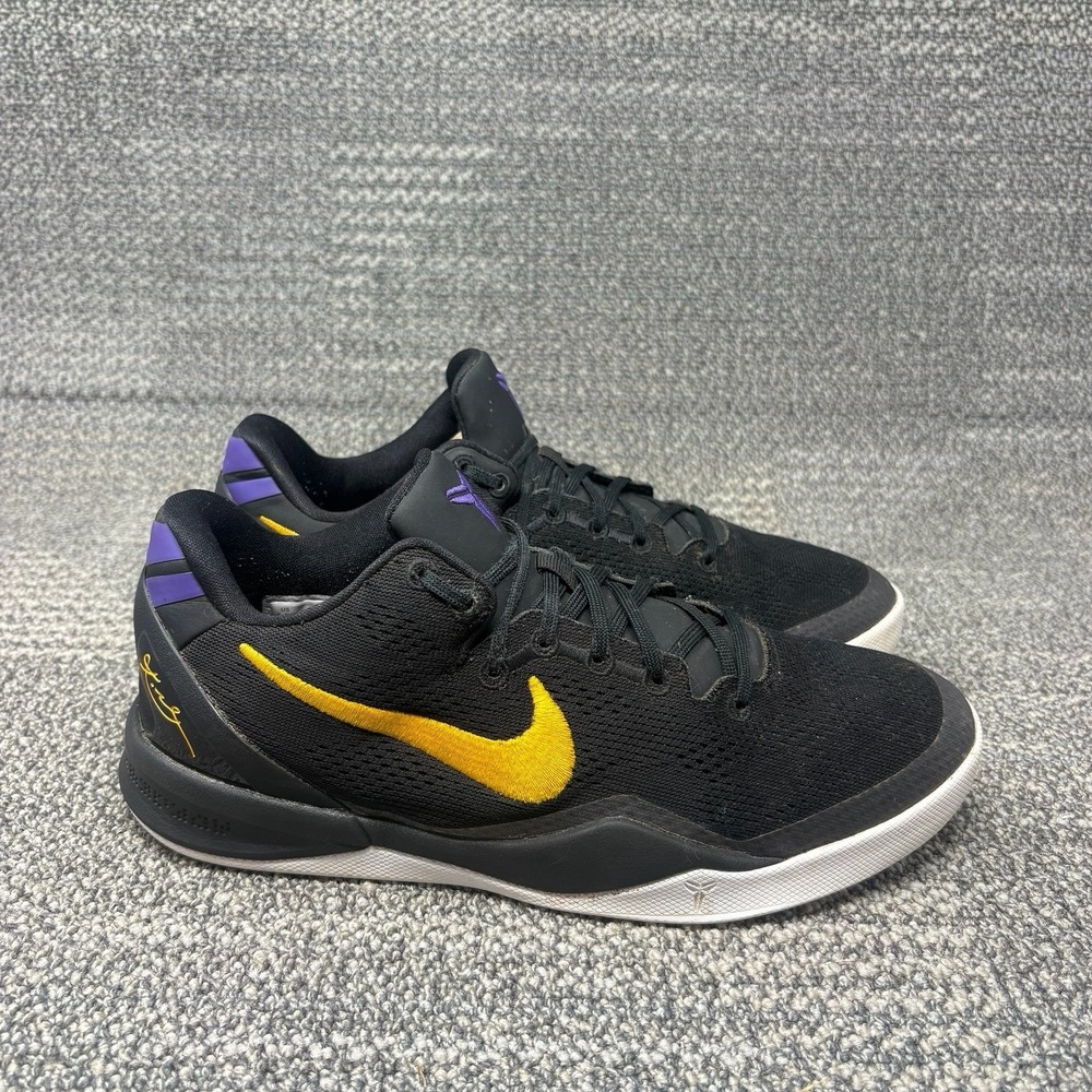 Nike Kobe 8 Protro GS Black University Gold Purple Lakers FN0266-002 Sz 6.5Y